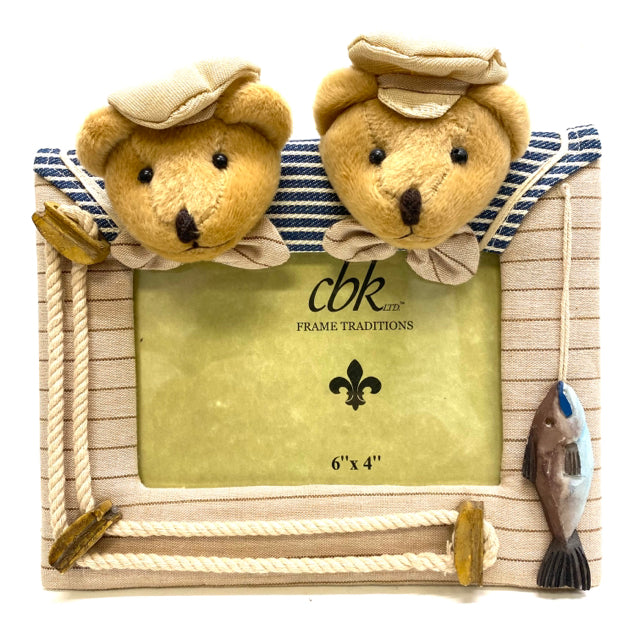 CBK Tan-Multi Picture Frame- 2 nautical Bears