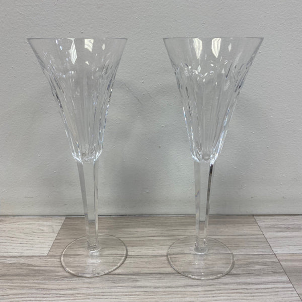 Waterford Clear Crystal Pair of champagne flutes