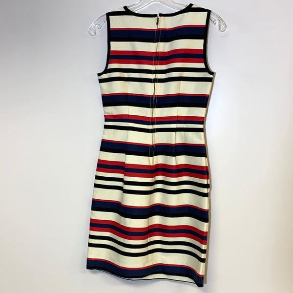 J.Crew Size XS Women's Tan-Multicolored Stripe Sleeveless Dress