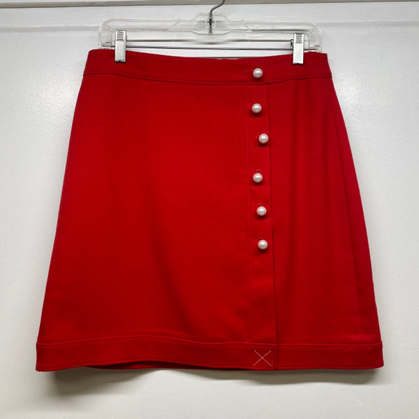 Ann Taylor Women's Size 8 Red Solid Pencil Skirt