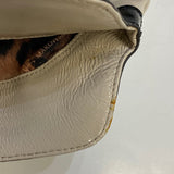 Makowsky Cream Colorblock Leather Handbag