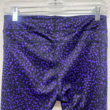 Under Armour Size M Women's Purple-Black Pattern Capri Leggings Activewear Pants