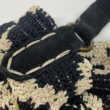 Jasper & Jeera - Anthopologie Black-White Knit Patchwork Suede Hobo Handbag