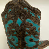 Corral Vintage Women's Size 6.5 Aqua-Black Pattern Western Boots
