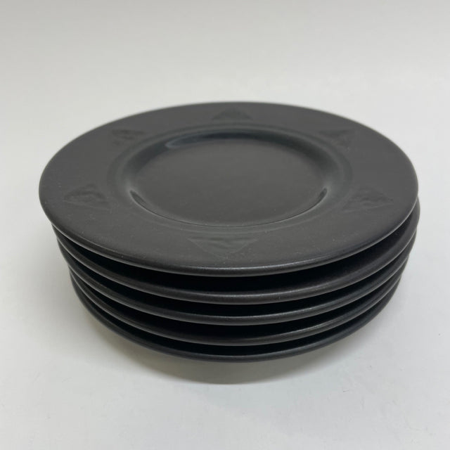 Pfaltzgraff Midnight Sun Black Stoneware Bread Plates