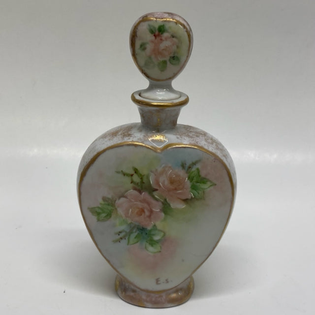 Limoge Perfume Bottle Floral Handpainted by Emma Seitz