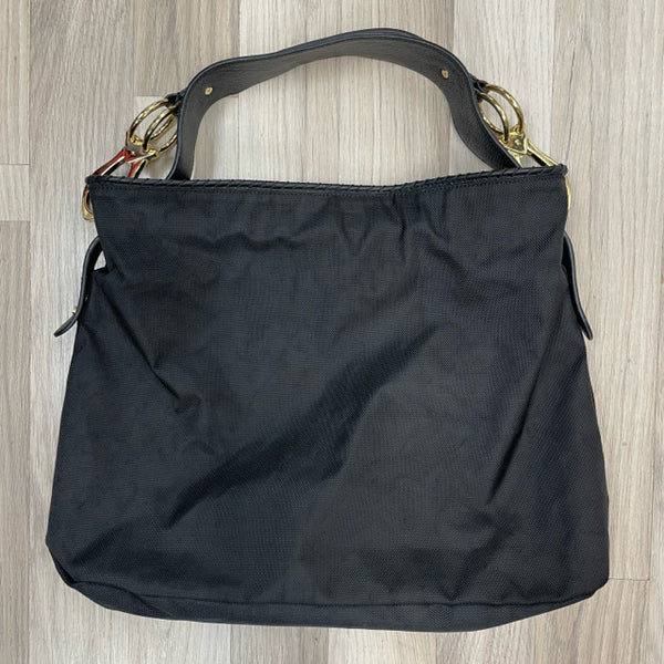 Boulevard Boutique Black-Brown Nylon Tote Handbag