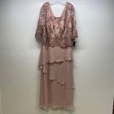 Le Boss Women's Size 18 W Blush Embroidered Maxi Dress