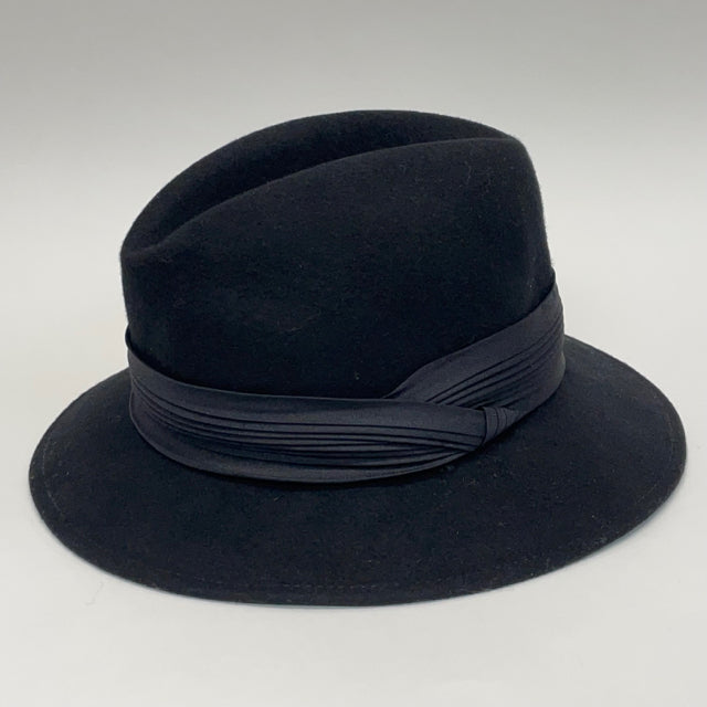 Doeskin Black Solid Wool Hat