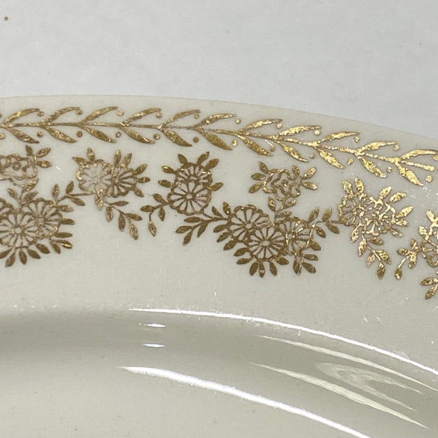 Stetson Cream-Multi Fine China Plate with 22K Gold Trim