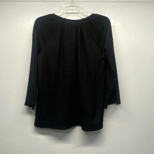 Michael Michael Kors Size S Women's Black Solid Cut Out Long Sleeve Top