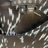 Theory Size 8-M Women's Black-Multi Pattern Shift Dress