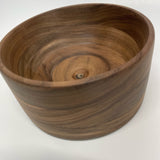 Hand Carved Brown Wood Bowl