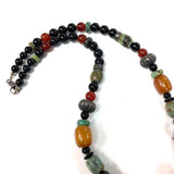 Amber, Tuorquoise, Carnelian Necklace - Treasures Upscale Consignment
