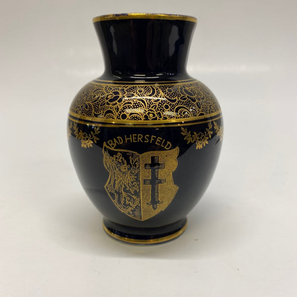 Vintage Lindner Kueps Bavaria Echt Cobalt Vase