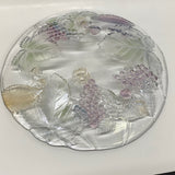 Clear-Multi Glass Platter with Fruit design