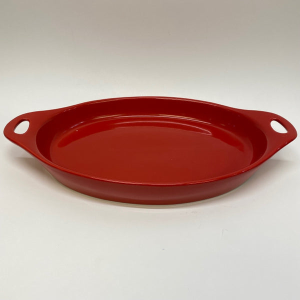 Red CorningWare Stoneware Dish