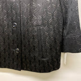 Charter Club Women's Size 2x-18W Black Pattern 3/4 Sleeve Jacket