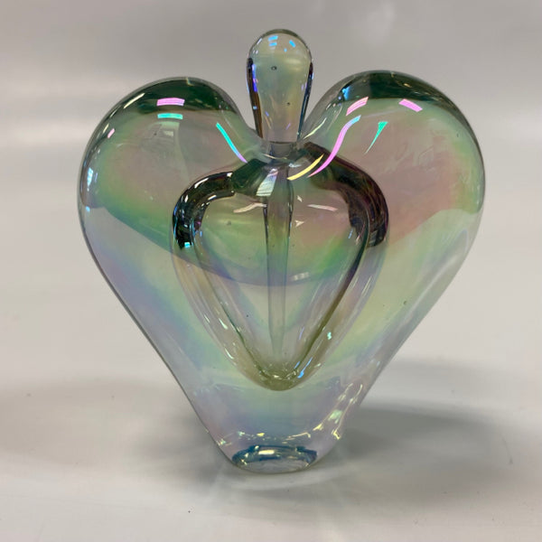 Heart Shaped Iridescent Glass Eye Studio Perfume Bottle