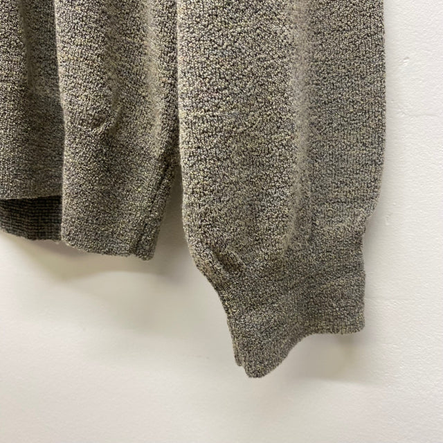 Jhane Barnes Taupe Size L Knit Wool Blend Tweed Men's Men's Long Sleeve Shirt