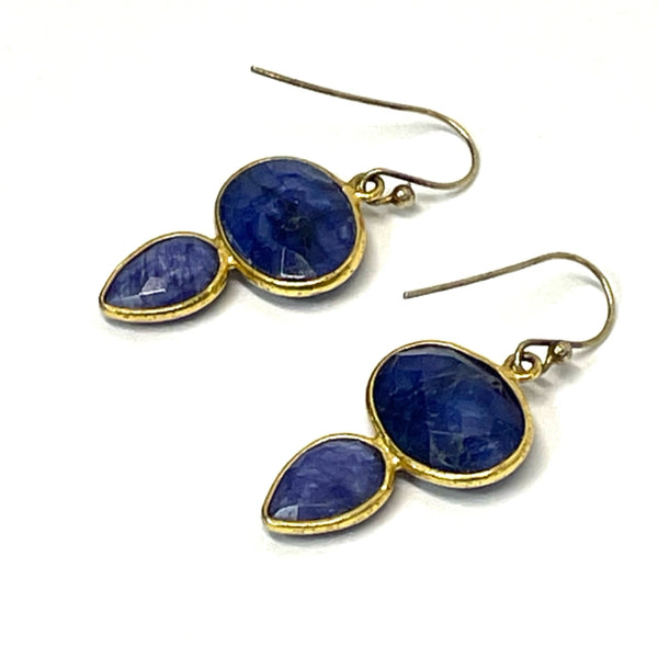 Felix-Z Blue-Gold Sapphire Earrings