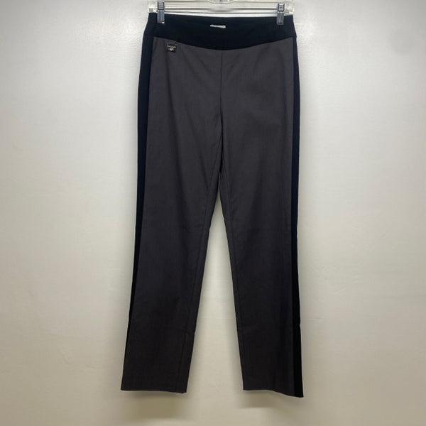 Lisette Size 4 Gray-Black Striped Pull On Women's Stretch Pants