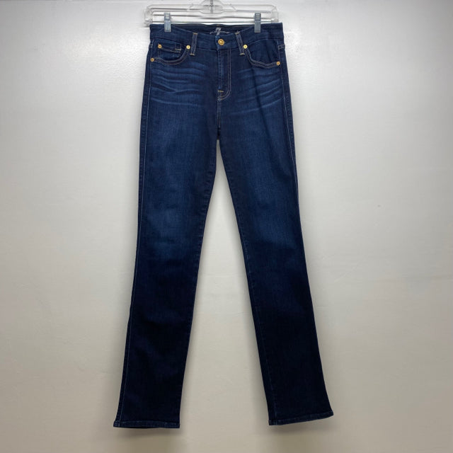 Seven for All Mankind Size 27-4 Women's Blue Washed Straight Leg Jeans