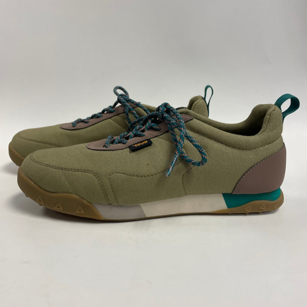 Teva Size 8 Women's Green Solid Lace Up Sneakers