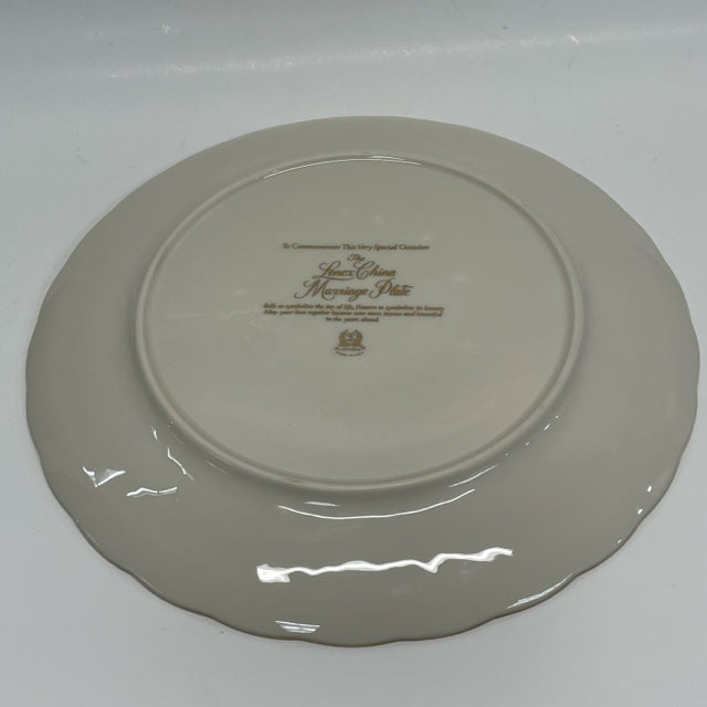 The Lenox China Marriage Plate Gold Trimmed Cream Colored