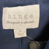Hinge Women's Size M Blue Solid Single Button Jacket