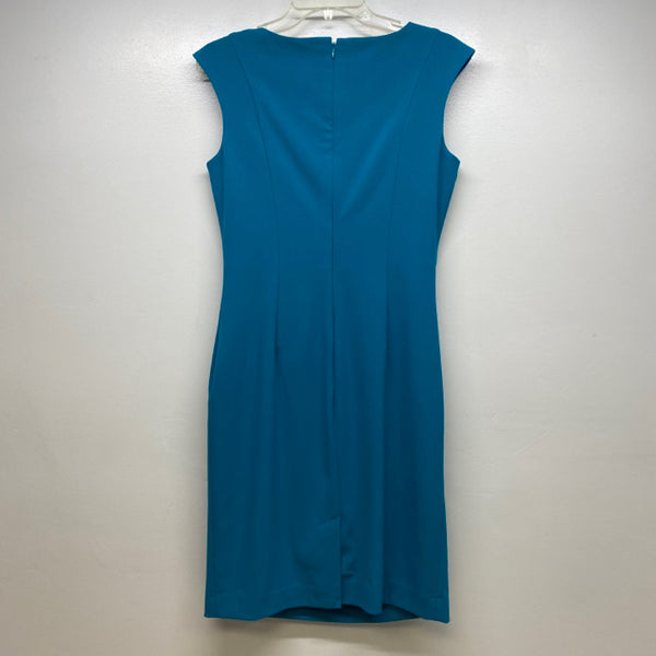 Calvin Klein Size 8 M Women s Turquoise Solid Sheath Dress Treasures Upscale Consignment