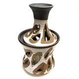 Brown Pottery Candleholder(s)