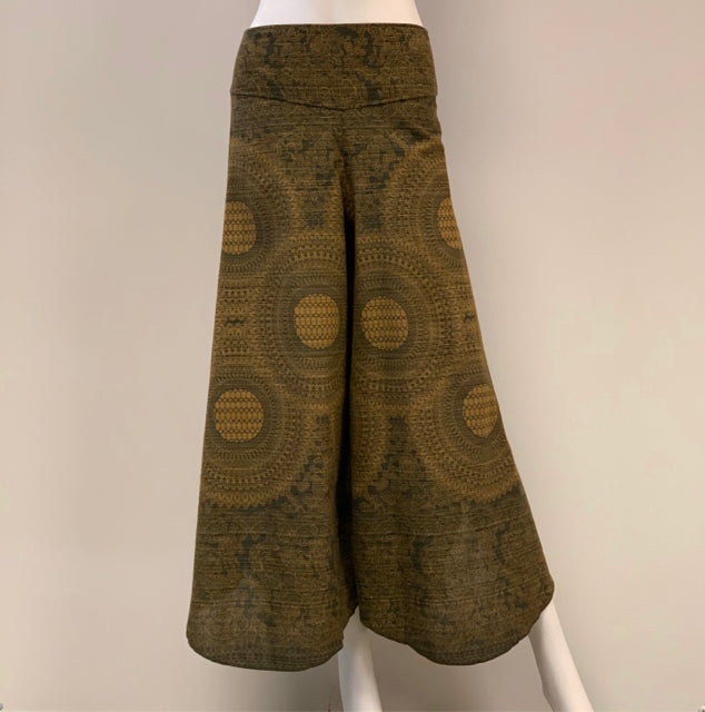 Pants Cotton Mandala Flat Waist - Side Slit