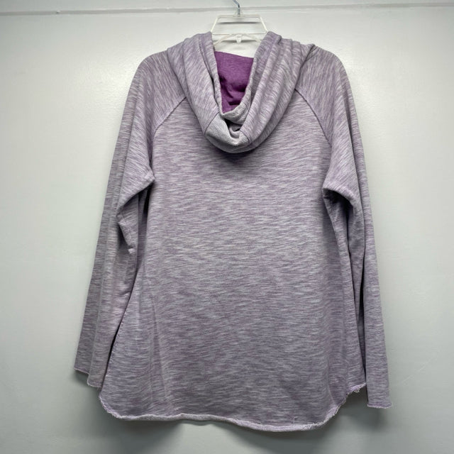 Calvin Klein Size Xl Women's Purple Tweed Hoodie Activewear Top