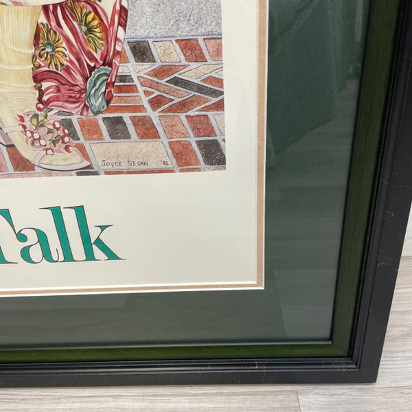 Girl Talk  Matted and Framed by Joyce Sloan