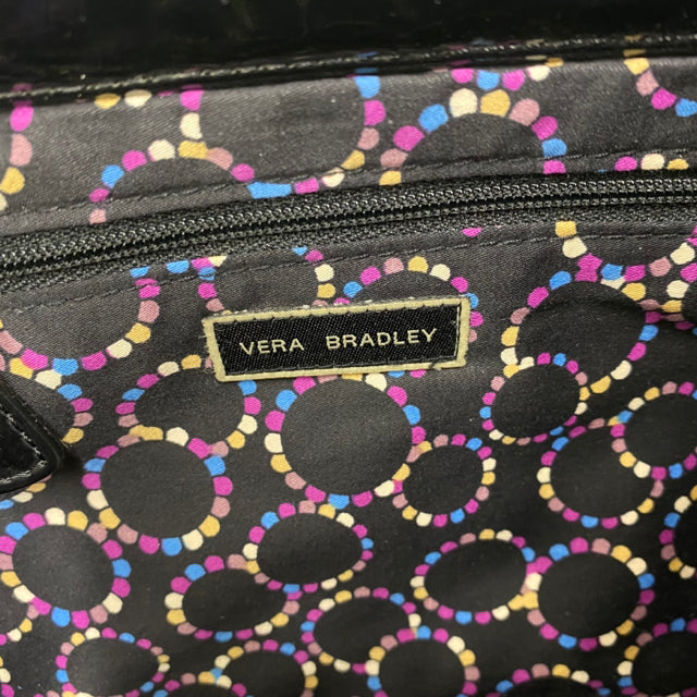 Vera Bradley Black Quilted Shoulder Bag With Exterior Pockets | eBay