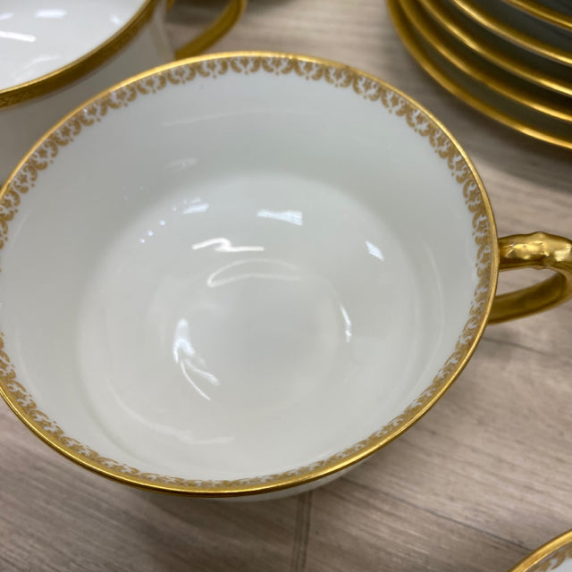 Haviland - limoge White-Gold Porcelain Dinnerware
