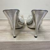 Colin Stuart Size 8 Silver Women's Beaded High Heel Shoes