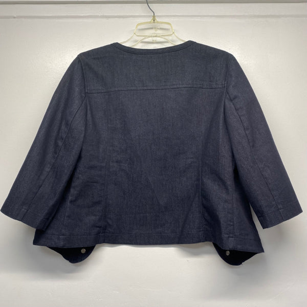 NYCC Women's Size M Blue Solid Open Front Jacket