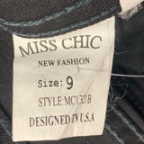Miss Chic Women's Size 0 Black Solid Denim Jeans