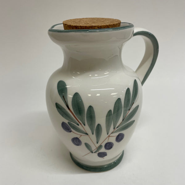Fortebraccio Ceramiche White-Multicolor Ceramic Pottery Pitcher
