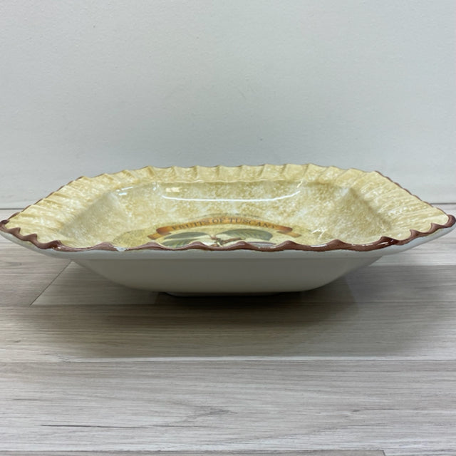Tan-Multi Square Ceramic Ceramica Due Torri Made in Italy Bowl