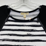 Michael Michael Kors Size M Women's White-Black Pattern Shift Dress