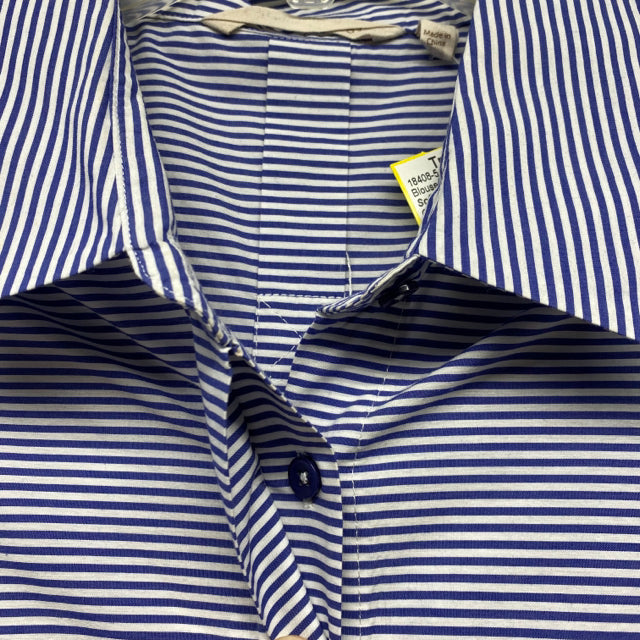 Soft Surroundings Size Xl Women's Blue-White Stripe Button Up