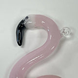 Artful Home Pink Glass Hand Blown Ornament Pink Flamingo