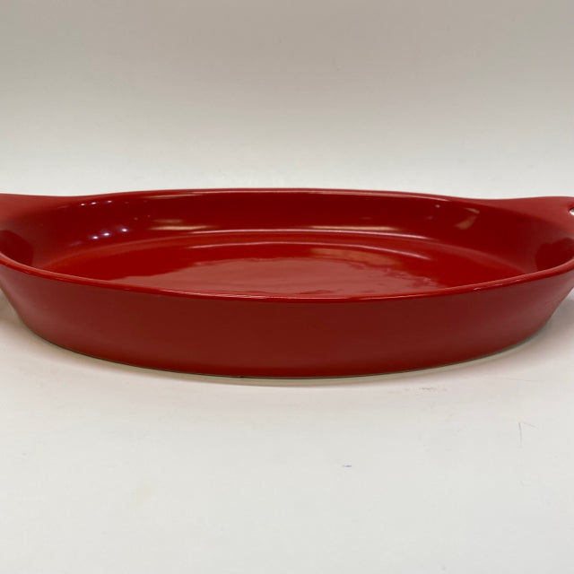 Red CorningWare Stoneware Dish