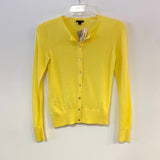 Ann Taylor Size XS Yellow Solid Knit Cardigan Sweater