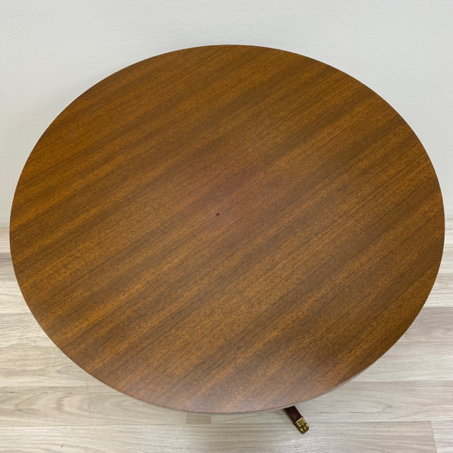 Pedestal Brown Wood Table