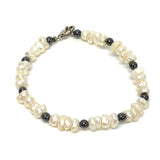 Pearl White-Black Bracelet