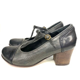 Argila Size 8.5 Women's Black-Gray Color Block Mary Jane Shoes